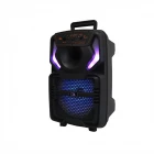 8 İnç Taşınabilir Bluetooth Hoparlör Güçlü Ses Karaoke Mikrofonlu FM Radyo USB Kumandalı Speaker