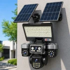 O-Kam Premium 4G 12MP SIM Kartlı 4 Kameralı 4 Görüntülü 3 Adet Solar Panel Kumandalı Projektörlü Renkli Gece Görüşlü Güvenlik Kamerası