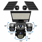 O-Kam Premium 4G 12MP SIM Kartlı 4 Kameralı 4 Görüntülü 3 Adet Solar Panel Kumandalı Projektörlü Renkli Gece Görüşlü Güvenlik Kamerası