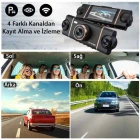 MPIA Premium 1080P Full Hd 4 Kameralı Wifi Özellikli Telefondan İzleme Arka Park Kamerası Sensörlü Lcd Ekranlı Araç Kamerası