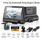 MPIA Süper Hd 3 Kameralı Büyük Ekranlı Arka Park Kameralı Sensörlü Lcd Ekranlı Araç Kamerası