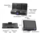 MPIA Süper Hd 3 Kameralı Büyük Ekranlı Arka Park Kameralı Sensörlü Lcd Ekranlı Araç Kamerası