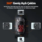 MPIA 1080P Full Hd 4 Kameralı Telefondan İzleme Arka Park Kamerası Sensörlü Lcd Ekranlı Araç Kamerası