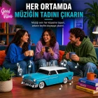 1955 Model Klasik Araba Bluetooth Hoparlör Speaker 10 Watt Fm Radyo Sd Kart USB Turkuaz