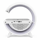 G Harfi Kablosuz Şarj Özellikli Dijital Saatli ve Alarmlı Rgb Ledli Temassız Şarjlı Bluetooth Hoparlör BT-3401