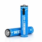 2 Adet AAA USB Type C Şarj Edilebilir Lityum İyon Pil 1.5V 660mWh Kapasite Şarjlı Pil