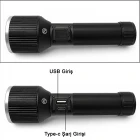 2400 Lümen 30W Profesyonel Zoomlu El Feneri Uzun Menzilli TFK Feneri