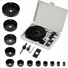 16 Parça Buat Açma Seti Panç Seti Yuvarlak Delik Açma Seti Ahşap Panç Seti