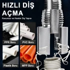 2 Li Set İç ve Dış Plastik Boru Diş Açma Seti 1/2 ve 3/4 İnç Borularla Uyumlu PVC Boru Diş Açma Aparatı