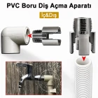 2 Li Set İç ve Dış Plastik Boru Diş Açma Seti 1/2 ve 3/4 İnç Borularla Uyumlu PVC Boru Diş Açma Aparatı