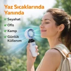 Katlanır El Tipi Turbo Fan Serinletici Vantilatör 100 Kademeli El Fanı Soğutucu Vantilatör