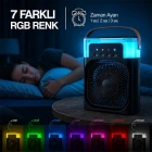 Işıklı 600 ml 5 Spreyli Vantilatör Buzlu Buharlı Mini Klima Mini Fan