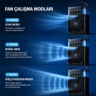 Işıklı 600 ml 5 Spreyli Vantilatör Buzlu Buharlı Mini Klima Mini Fan