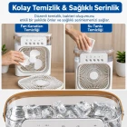 Işıklı 600 ml 5 Spreyli Vantilatör Buzlu Buharlı Mini Klima Mini Fan