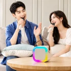 Çift Mikrofonlu Kablosuz Bluetooth Hoparlör Karaoke Mikrofon 5 Ses Efektli Rgb Ses Bombası Usb Sd FM Radyo