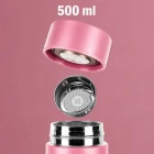 Pembe Dijital Sıcaklık Göstergeli Termos 500 ml