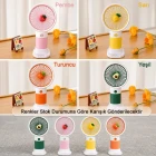 Meyveli Tasarım 3 Kademeli Sessiz Mini El Masa Fanı Vantilatör Taşınabilir El Fanı