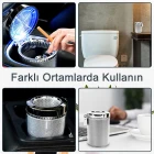 Işıklı Araç İçi Küllük LED Aydınlatmalı Kapaklı ve Koku Tutucu Otomobil Küllüğü Bardaklı