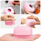 Silikon Banyo Duş Jeli Kesesi Hazneli Şampuan Peeling Vücut Masaj Fırçası