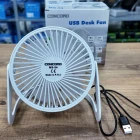 Masaüstü Beyaz USB Fan 360 Derece Dönebilen Masa Fanı Vantilatör Sessiz Çalışma