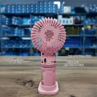 Su Püskürtmeli Su Hazneli Mini El Fanı Şarjlı Soğutucu Vantilatör Pembe