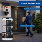 O-Kam Pro 6010W Solar Güneş Enerjili Wifi Özellikli 10X Zoom 3 Kameralı 360 Dönebilen Kablosuz Kamera Sesli Görüşme Renkli Gece Görüşü