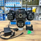 Esvision 4 Kameralı 4 Görüntülü 4K Ultra HD 360 Dönebilen Kablosuz Wifi Kamera Renkli Gece Görüşlü Su Geçirmez Sesli Görüşme Hareket Takip ES-703