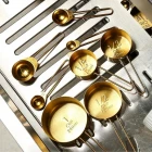 8 Adet Paslanmaz Çelik Ölçü Kaşığı Seti Ölçü Kabı 1.25ml 2.5ml 5ml 15ml 60ml 80ml 125ml 250ml