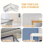 8 Adet Silikon Şeffaf Masa Kenarı Koruma Aparatı