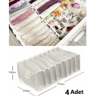 8 Gözlü Çekmece İçi Akordiyon Organizer L 4 Lü