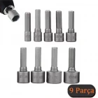 9 Parça Manyetik Civata Somun Tutucu Bits Adaptörü Lokma
