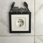 Ahşap Dekoratif Priz Kenarı Süsü Mutfak