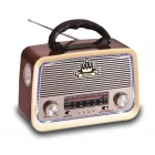 Ahşap Nostaljik Retro Fenerli Radyo Usb Sd Bluetooth