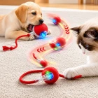 Akıllı Kedi Oyuncağı Otomatik Yuvarlanan Hareketli Top USB Şarjlı LED Işıklı 3 Modlu