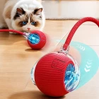 Akıllı Kedi Oyuncağı Otomatik Yuvarlanan Hareketli Top USB Şarjlı LED Işıklı 3 Modlu
