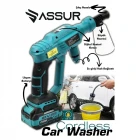 Assur 21v Kömürsüz Motor Yüksek Basınçlı Çift Akülü Oto Araba Yıkama Makinesi Şarjlı