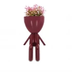 Bordo Dekoratif İnsan Şekilli Figür Saksı 3 Lü