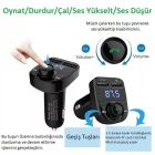 Car x8 Bluetooth Transmitter Fm Radyo Araç Kiti