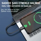 Cep Tipi 60w Bas Aç Type-C İphone Micro Usb Hızlı Şarj Kablo Seti