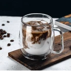 Çift Cidarlı Cam Kupa 300 ml El Yakmayan Bardak