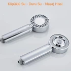 Çift Taraflı 3 Fonksiyonlu Duş Başlığı Köpüklü Su Özelliği