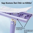 Click Mop Tüm Temizlik Bezlerine Islak Mendile Uyumlu Tek Tık Kıskaç Mop Islak Bez Mopu