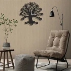 Dekoratif Lazer Kesim Ağaç Şekilli Duvar Saati