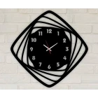 Dekoratif Lazer Kesim Oval Köşeli Kare Duvar Saati