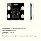 Dijital Baskül Yağ Su Kas Vücut Kitle Endeksi Kilo Ölçer Tartı Vücut Analiz Cihazı Akıllı Tartı