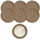 El Yapımı Lüx Örme Hasır Amerikan Servis 6 Lı