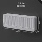 Güçlü Yapışkanlı 2 Bölmeli Kapaklı Katı Sabunluk