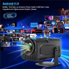 Hy320 Siyah Taşınabilir Sinema Projektörü 4K 1080p Bluetooth Android Projeksiyon