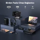 Hy320 Siyah Taşınabilir Sinema Projektörü 4K 1080p Bluetooth Android Projeksiyon