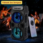 Karaoke Mikrofonlu Çift Kat Ekstra Bass Fm Sd Bluetooth Hoparlör